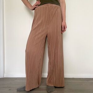 comfy silky dusty pink / tan pants